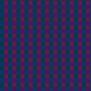 Retro Purple Teal Green Pink & Purple Checkered Squares (Small Scale)