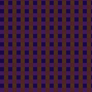 Retro Dark Purple & Brown Checkered Squares (Small Scale)