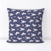 Little Bunny Ballerina - navy rotated