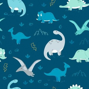 Dinosaurs - navy