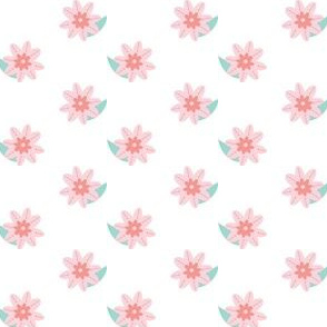  Simple floral / light pink / white