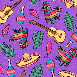 fiesta - Cinco De Mayo pinata , Sombrero, cactus, maraca - purple - LAD20