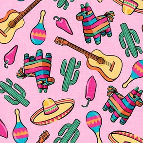 fiesta - Cinco De Mayo pinata , Sombrero, cactus, maraca - pink - LAD20