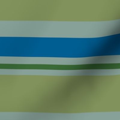 Horizontal Green Gray Blue Stripes