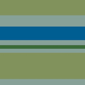 Horizontal Green Gray Blue Stripes