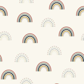 Earth tones rainbow baby // Rainbows and lines