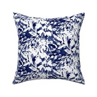 Tie Dye Shibori Floral Navy Blue