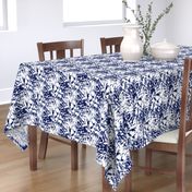 Tie Dye Shibori Floral Navy Blue