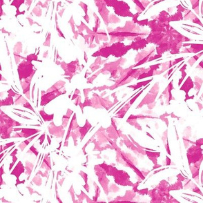 Tie Dye Shibori Floral Hot Pink