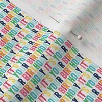 ULTRA SM it's your birthday rainbow with navy UPPERcase