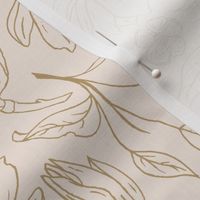 Gold Magnolia Pattern