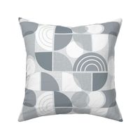 Trailway - Modern Geometric Textured Neutral Grey Large Scale