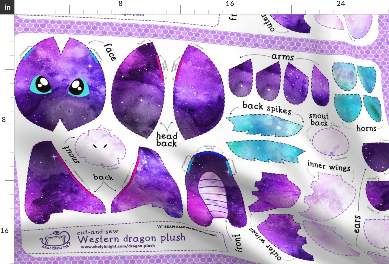 Custom Purple Galaxy Dragon