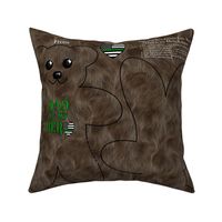 Cut and Sew Green Line Bear - Dad is my Hero Edition