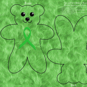 cut and sew ribbon bear - green awareness edition
