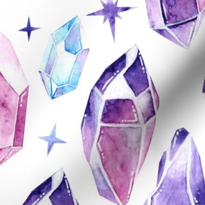 Watercolor Crystals