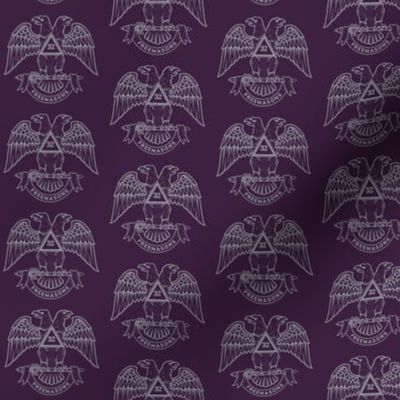 Large 2" Scottish Rite NMJ Freemasons Purple Grey