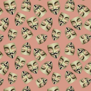 Guy Fawkes Masks Small on Pink