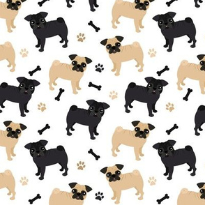 Pug Wallpaper Fabric, Wallpaper and Home Decor | Spoonflower