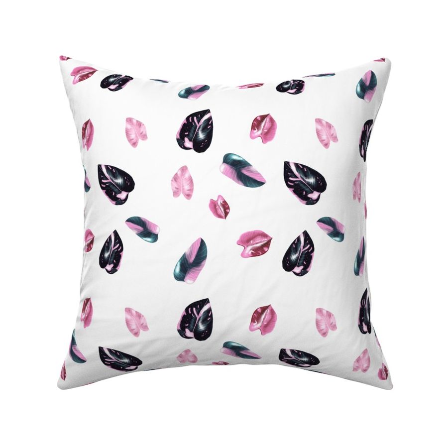 Philodendron Pink Princess - Pink - Spoonflower