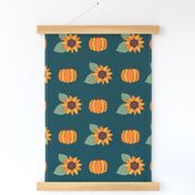 Sunflowers And Pumpkins