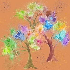 Fantasy Watercolor Trees