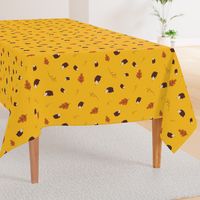 Hedgehogs On Yellow