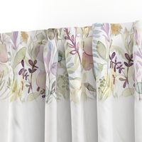 Ombre Border Large Spring Floral meadow 84in