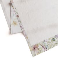 Ombre Border Large Spring Floral meadow 84in