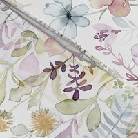 Ombre Border Large Spring Floral meadow 84in