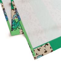 Tie-Dye Zoo Jade Green 1-Yard Baby Quilt by Shari Armstrong Designs