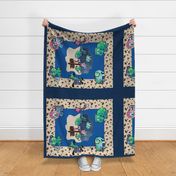 Tie-Dye Zoo Blue 1-Yard Baby Quilt by Shari Armstrong Designs
