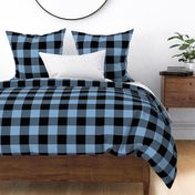 3-in Buffalo Plaid: Powdery Blue & Black Large Buffalo Check, Blue Lumberjack Plaid