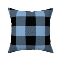 3-in Buffalo Plaid: Powdery Blue & Black Large Buffalo Check, Blue Lumberjack Plaid