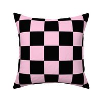 black and pastel pink checkerboard