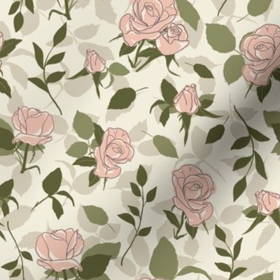 Romantic Roses - Soft Earthy Colors