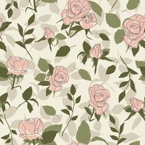 Romantic Roses - Soft Earthy Colors
