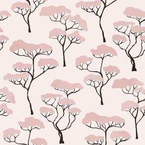 Pink Savanna Trees