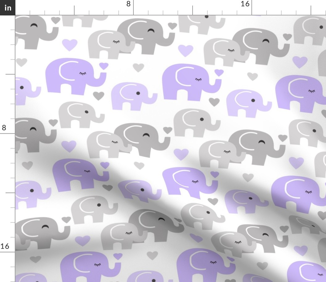 Purple Elephant Baby Girl Nursery