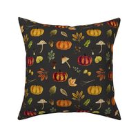 Harvest Time Pumpkins // Charcoal Black