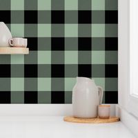 3-in Buffalo Plaid: Powdery Green & Black Large Buffalo Check, Green Lumberjack Plaid