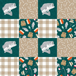 Gone Fishing Fabric, Wallpaper and Home Decor