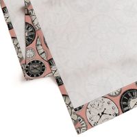 Vintage Clocks pink grey