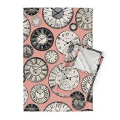 Vintage Clocks pink grey