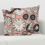 Vintage Clocks pink grey