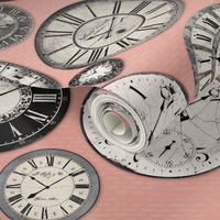 Vintage Clocks pink grey