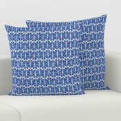Abstract Tropical Tiles in Blue / Small Scale