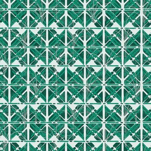 Abstract Tropical Tiles in Green / Small Scale