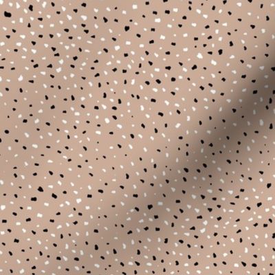 Little cheetah baby animal print minimal small speckles and spots abstract wild cat fur sand beige black white