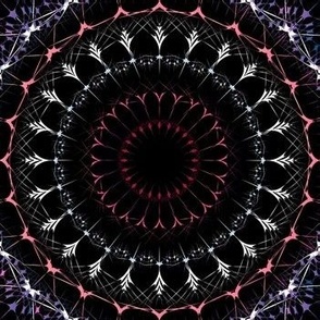  Futuristic Mandala art in black 